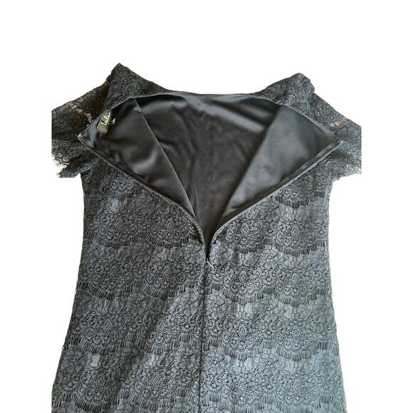 Lulus Take Me To Brunch Navy Blue Lace Shift Dress, Large, Mini, Short Sleeve - Picture 10 of 10